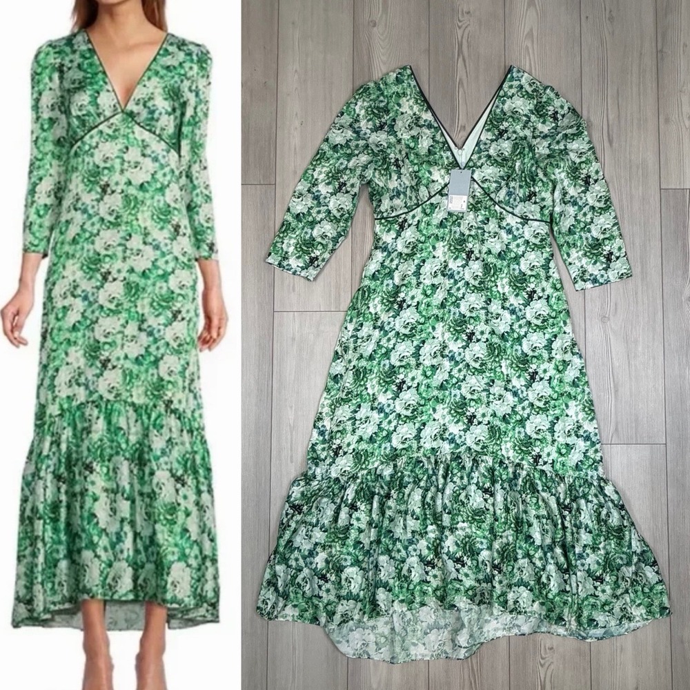 NWT Antonio Melani x Kimberly Whitman Celia Long Sleeve Floral Maxi Dress Sz 14
